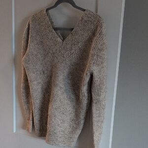 RD Style Women's V-Neck Sweater - Beige